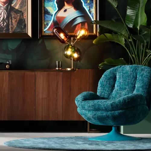 Snurrfåtölj Cosy Blue