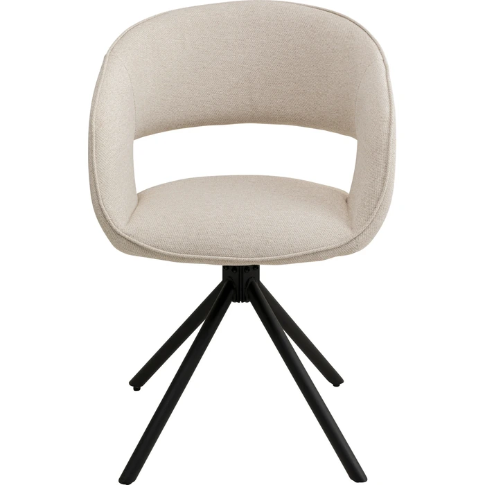 Stol Gina beige/svart med snurrfunktion