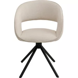 Stol Gina beige/svart med snurrfunktion