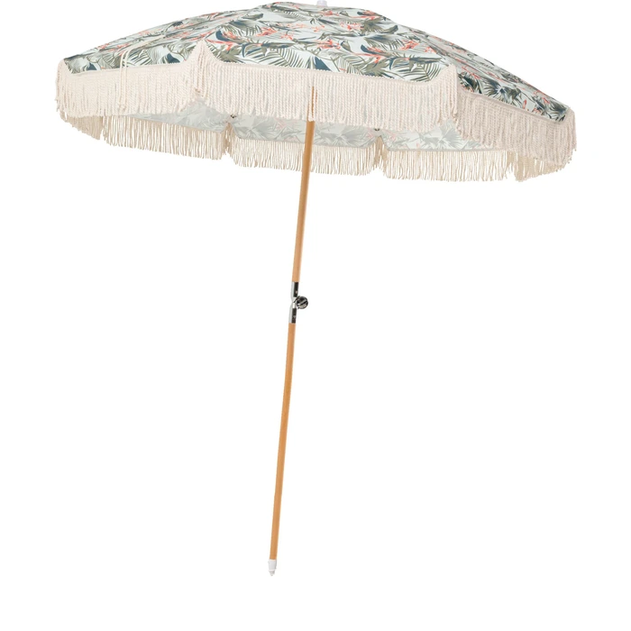 Parasoll Hawaii Leaf beige/grön Ø200 cm