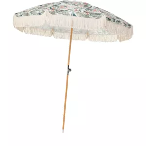 Parasoll Hawaii Leaf beige/grön Ø200 cm