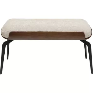 Bänk Elegans – 95 cm, Beige/Svart