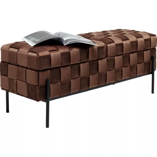 Bänk Weave Mocca 121 cm