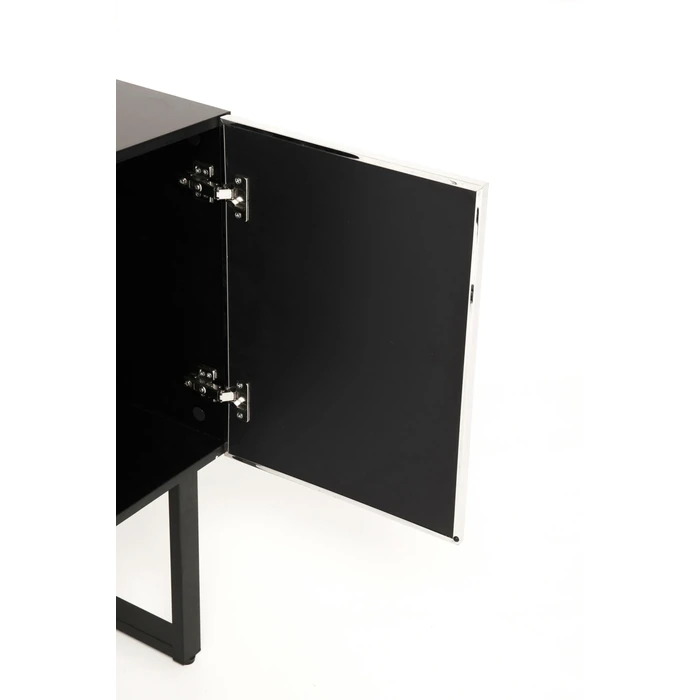 Sideboard Carino, 151 x 80 cm, Silver/Svart, mått 80 x 151 x 41 cm, med fokus på ben och underrede