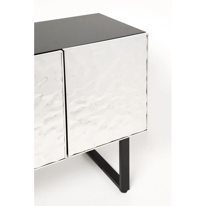 Sideboard Carino, 151 x 80 cm, Silver/Svart, mått 80 x 151 x 41 cm, med fokus på ben och underrede