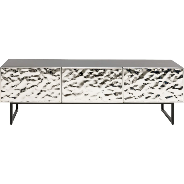 TV-bänk Carino, 150 x 50 cm, Silver/Svart, mått 50 x 151 x 39 cm, i huvudvy