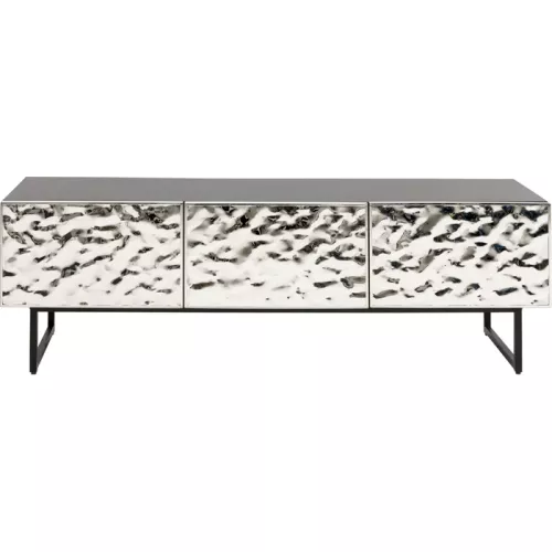 TV-bänk Carino, 150 x 50 cm, Silver/Svart, mått 50 x 151 x 39 cm, i huvudvy