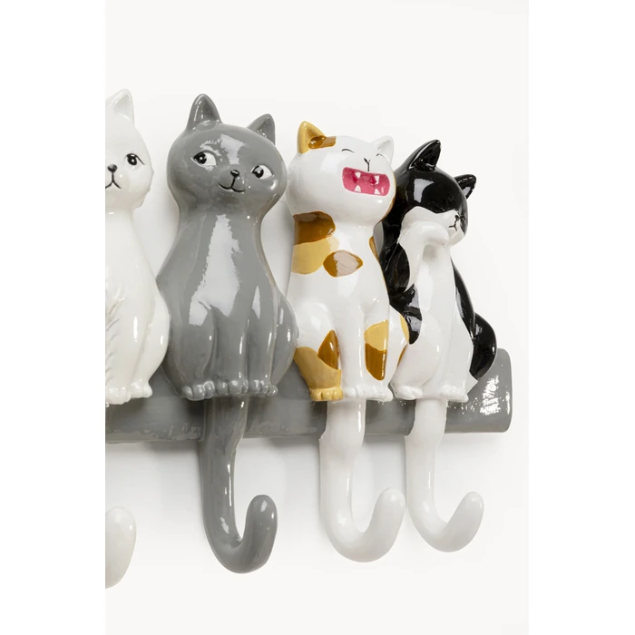 Klädhängare Singing Cats grå, 35 cm, Flerfärgad, mått 18.5 x 35 x 4.7 cm, med fokus på material och ytstruktur