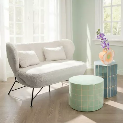 Sidobord Bliss Tile blå 41 cm