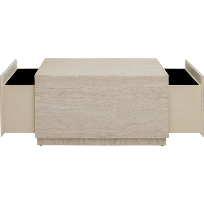 Soffbord Travertino Trunk, 80×60 cm