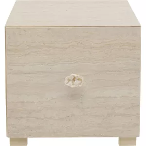 Sidobord Travertino Drawer 45x45 cm