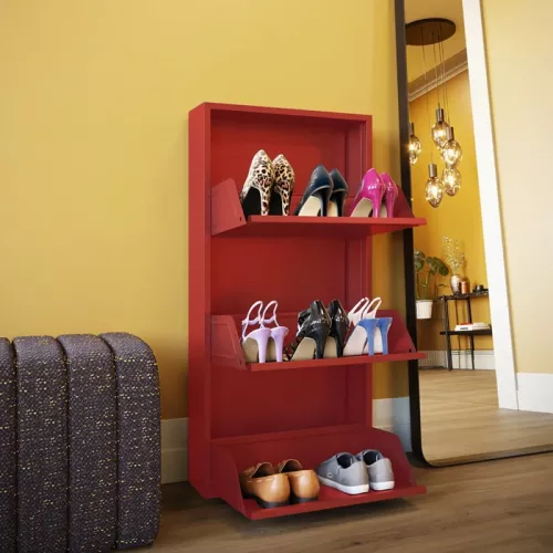 Skoskåp Röd