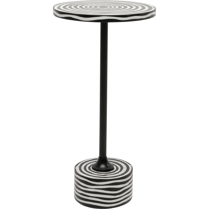 Sidobord Domero Swirl svart, Ø25 cm