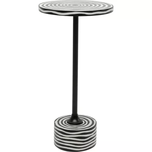 Sidobord Domero Swirl svart, Ø25 cm
