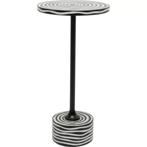 Sidobord Domero Swirl svart, Ø25 cm