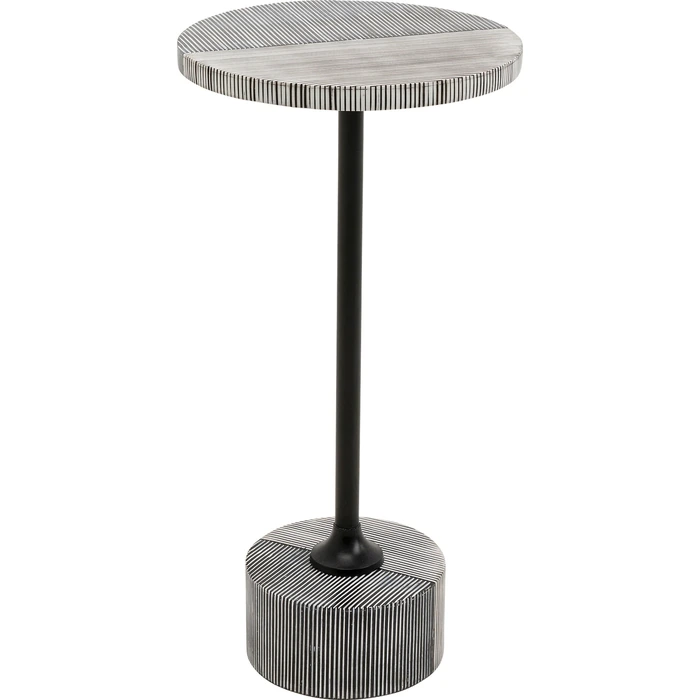 Sidobord Domero Double svart, Ø25 cm
