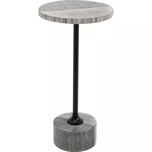 Sidobord Domero Double svart, Ø25 cm