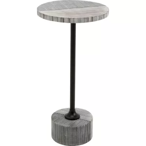 Sidobord Domero Double svart, Ø25 cm
