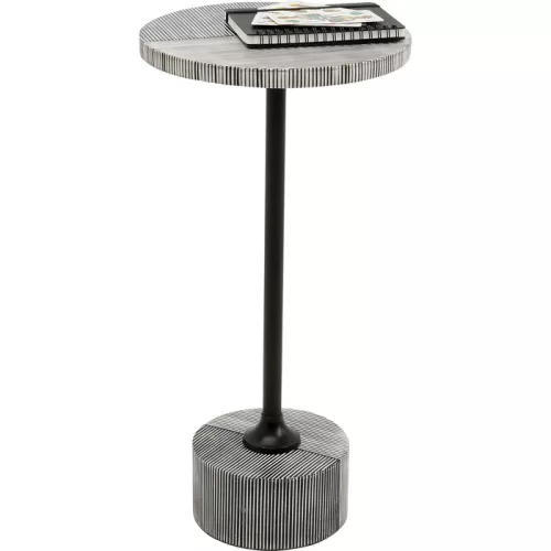 Sidobord Domero Double svart, Ø25 cm