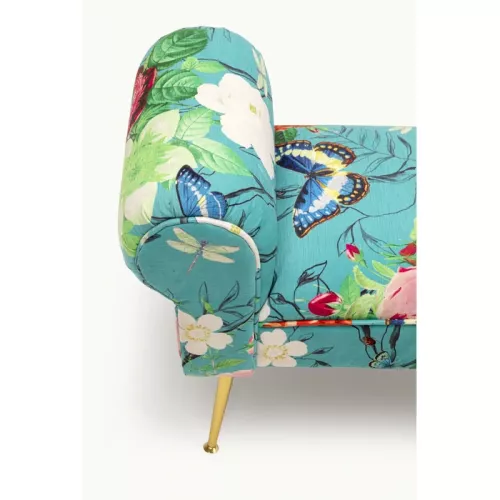 Bänk Wing Flower Fever – Blå, 100 cm