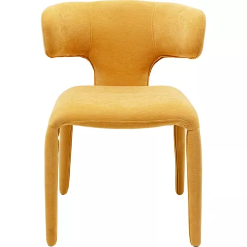 Stol Tobi gul, mått 48 cm, i huvudvy