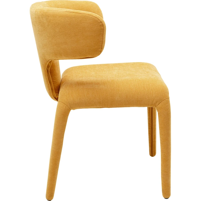 Stol Tobi gul, mått 48 cm, sedd från sidan