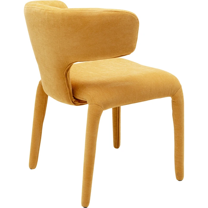 Stol Tobi gul, mått 48 cm, sedd från vänster sida