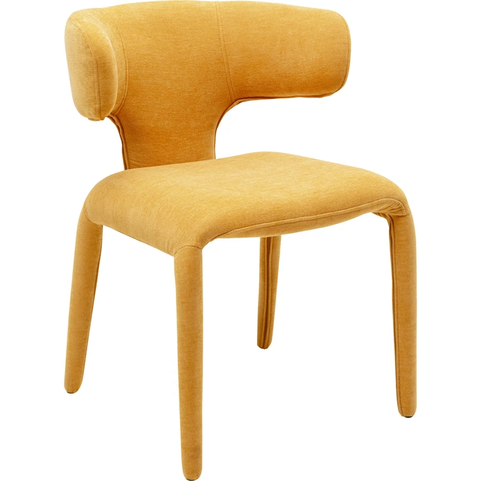 Stol Tobi gul, mått 48 cm, sedd från höger sida