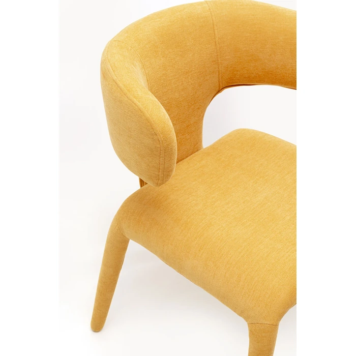 Stol Tobi gul, mått 48 cm, sedd ovanifrån