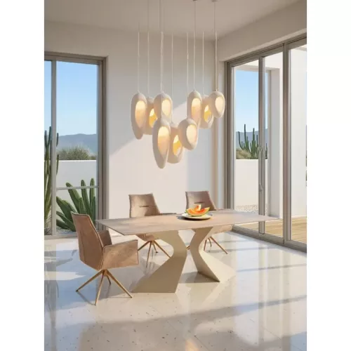 Matbord Gloria Travertin greige 200x100 cm