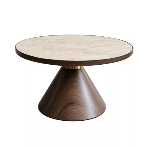 Soffbord Cono travertin, Ø70 cm
