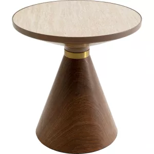 Sidobord Cono travertin, Ø50 cm