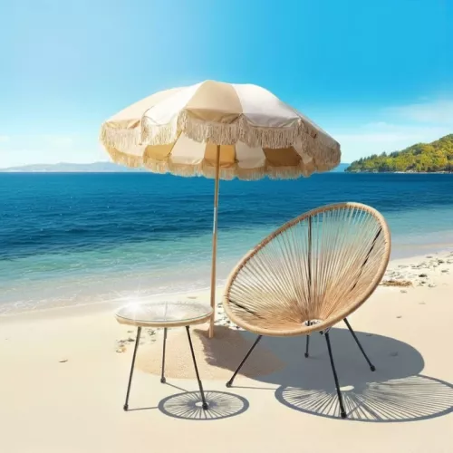 Parasoll Retro Stripes Ø220 cm