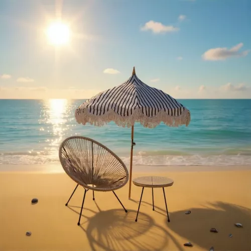 Parasoll Temple Stripes Ø200 cm