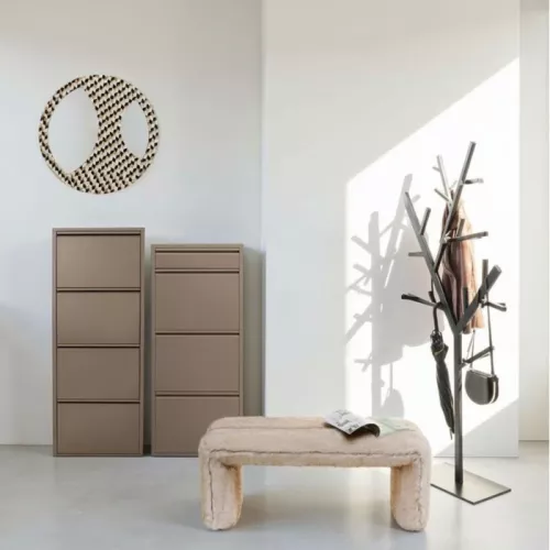 Skoskåp taupe 4 lådor