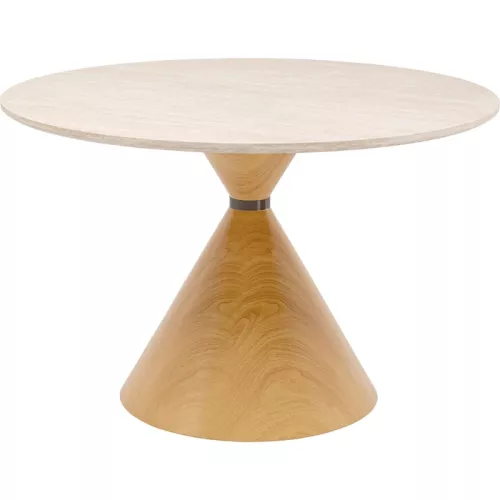Matbord Cono Travertin Eiche Ø120 cm
