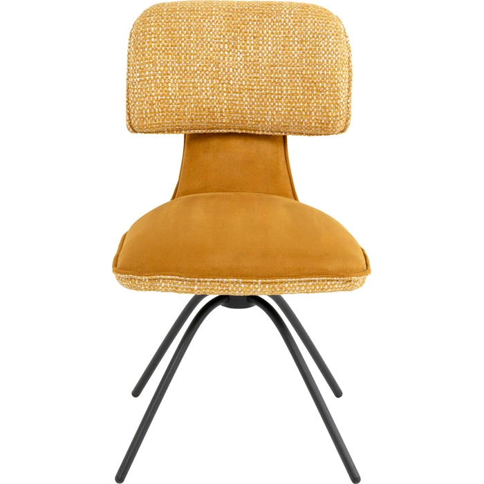 Snurrstol Helli gul, mått 49 cm, i huvudvy