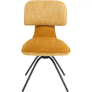 Snurrstol Helli gul, mått 49 cm, i huvudvy