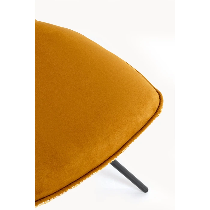 Snurrstol Helli gul, mått 49 cm, med fokus på material och ytstruktur