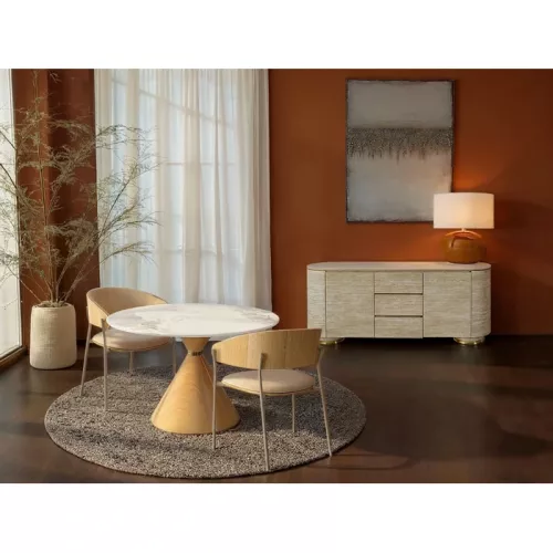 Matbord Cono keramik/ek Ø120 cm