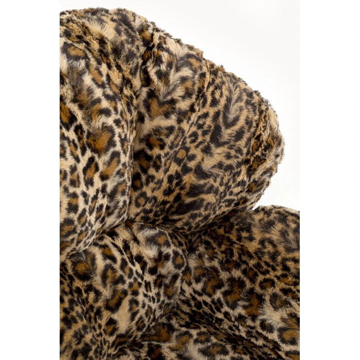 Snurrfåtölj Cutie Leo, Offwhite/Brun/Svart, mått 46 cm, med fokus på material och ytstruktur