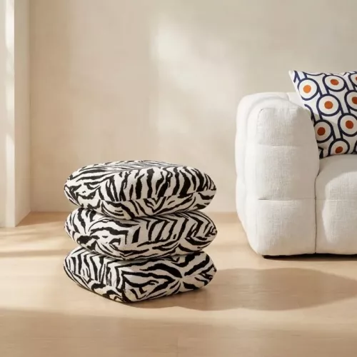 Sittpuff Pepino Tiger svart, 45 x 45 cm