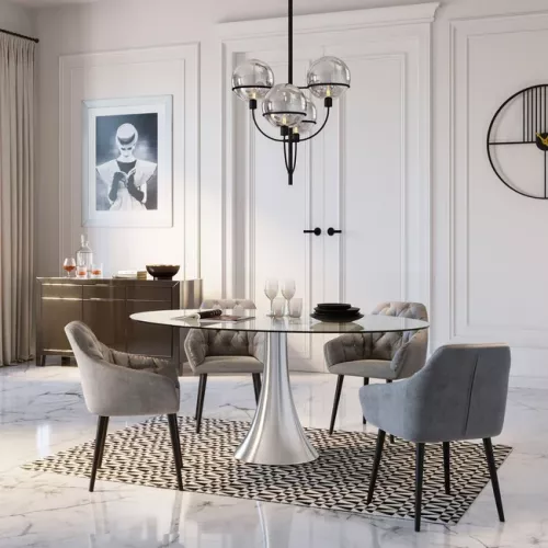 Matbord Glas Possibilita ovalt