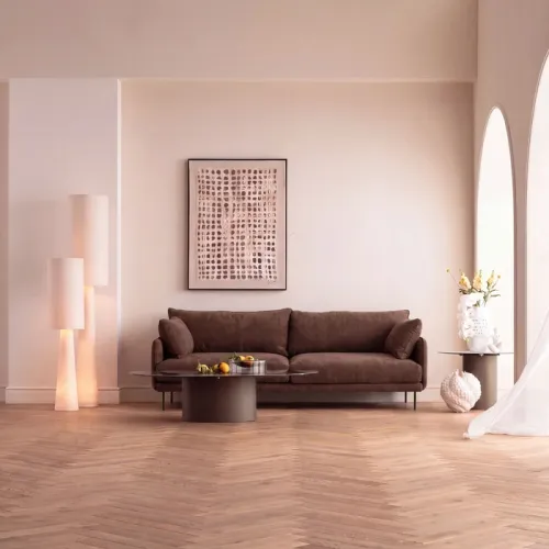 Soffa Edna espresso, 245 cm