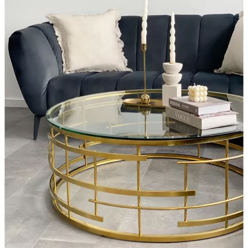 Soffbord Rund Mässing i Ring