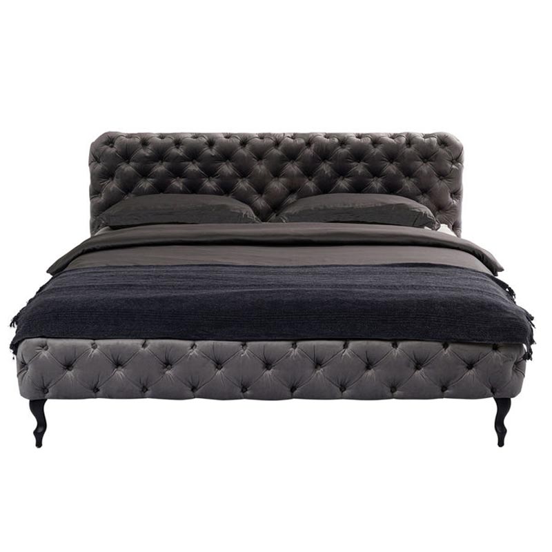 Säng Desire Grå sammet, 180x200cm