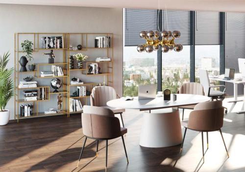 Bord Oval Vit Matt, utdragbart