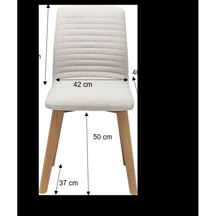 Stol Lara Ecru, Offwhite, mått 48 cm, med fokus på konstruktion och utförande