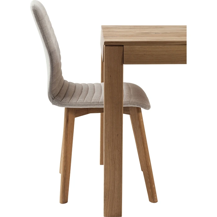 Stol Lara Ecru, Offwhite, mått 48 cm, sedd från sidan