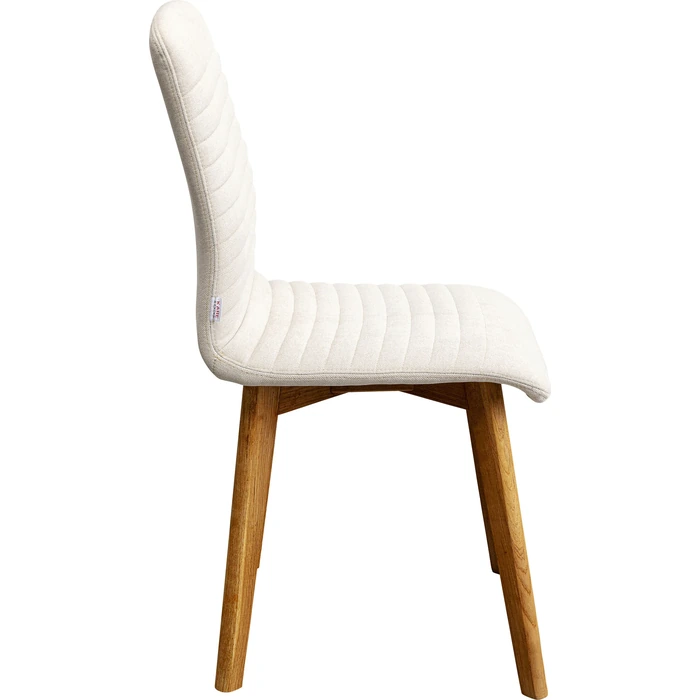 Stol Lara Ecru, Offwhite, mått 48 cm, sedd från sidan
